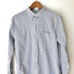 A.P.C. Striped LS Button Down Shirt Size L
